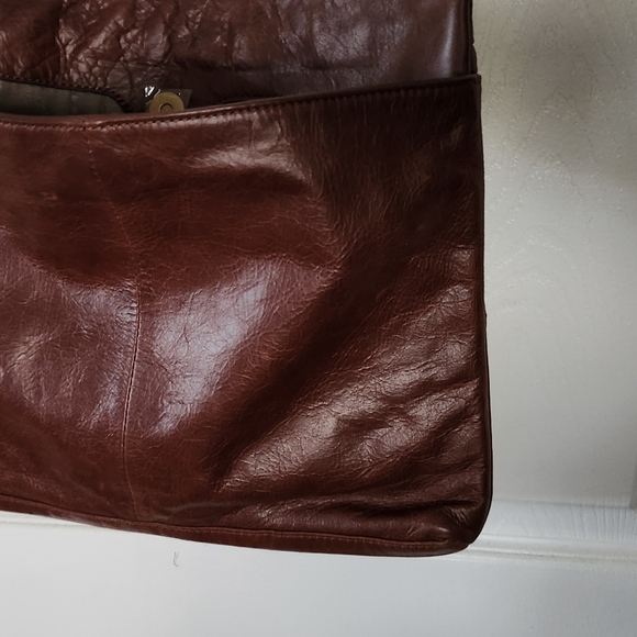 Brown Leather Shoulder Bag MARGOT - Picture 4 of 6